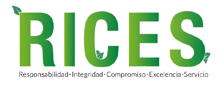 Valores RICES: Responsabilidad, Integridad, Compromiso, Excelencia, Servicio